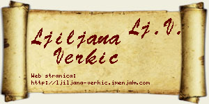 Ljiljana Verkić vizit kartica
